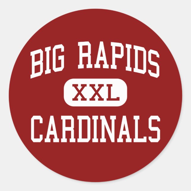 Big Rapids - Cardinals - High - Big Rapids Classic Round Sticker (Front)