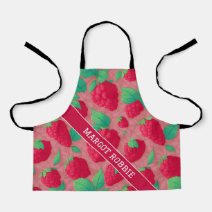 Big Raspberry Geometric Colorful Pattern Apron
