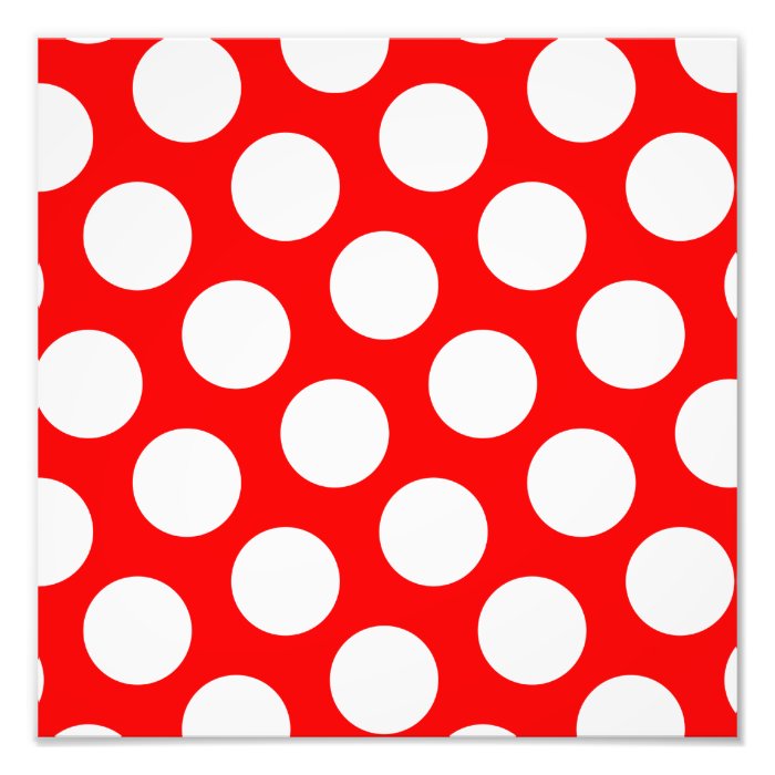 Big Red and White Polka Dots Photo Art