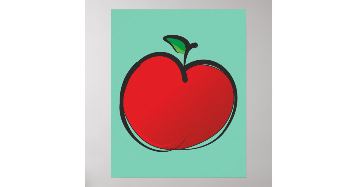 red apple drawing