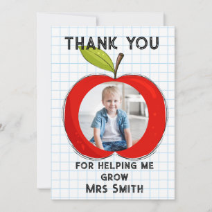 Big RED apple it takes a big heart photo card