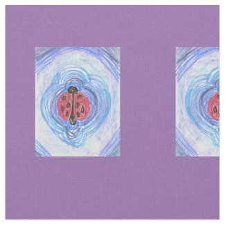 Big Red Beetle Lady Bug Fabric by the Yard