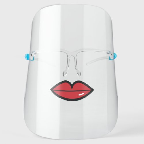 Big Red Cartoon Lips Funny Face Shield