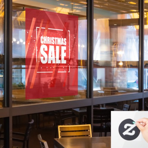 Big Red CHRISTMAS SALE Window Cling