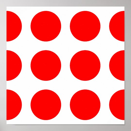 Big Red Dots Poster | Zazzle.com