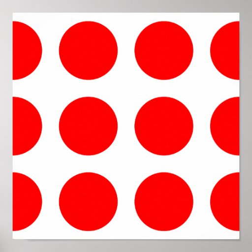 Big Red Dots Print | Zazzle