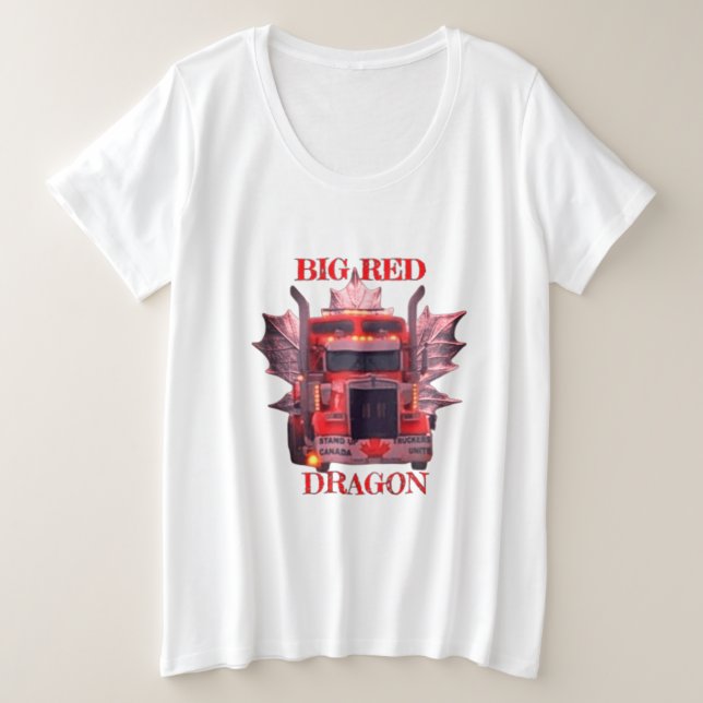 BIG RED DRAGON PLUS SIZE T-Shirt (Design Front)