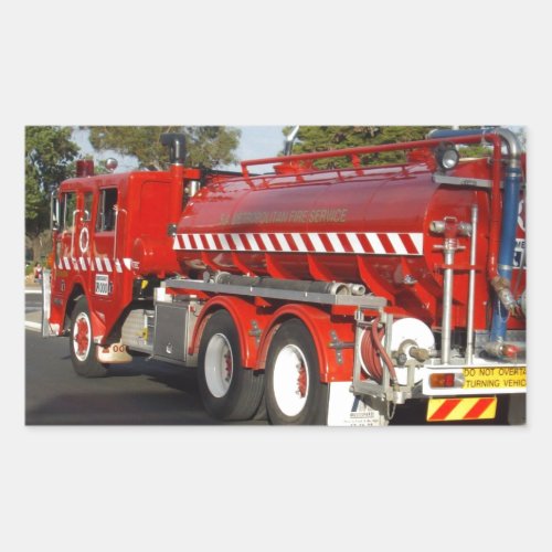 Big Red Fire Engine Rectangular Sticker