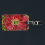 Big red flower luggage tag<br><div class="desc">I doubt anyone else at the baggage carousel is going to have this luggage tag. But if they do,  you want to get to know them!</div>