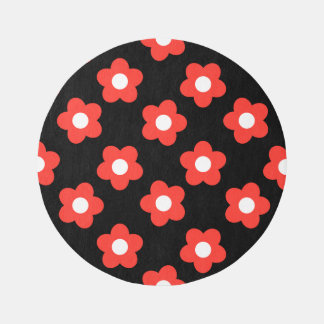 Big Red Flower Rug