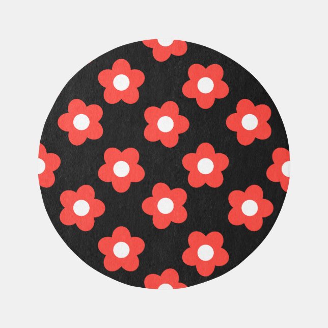 Big Red Flower  Rug (Front)