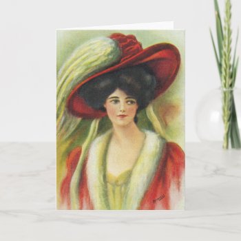 Big Red Hat Lady-great For Invites by GoodThingsByGorge at Zazzle