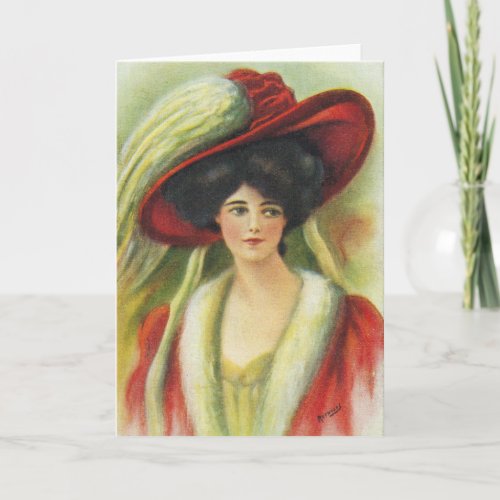 Big Red Hat Lady_Great for Invites