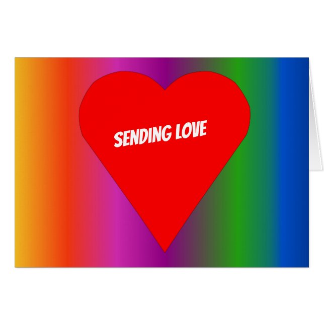 Big Red Heart Greeting Card (Front Horizontal)
