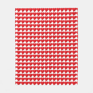 Big Red Heart, Love, white Valentine's day Fleece Blanket