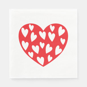 Big Red Heart Napkins