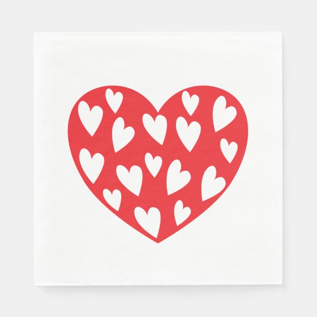 Big Red Heart Napkins (Front)