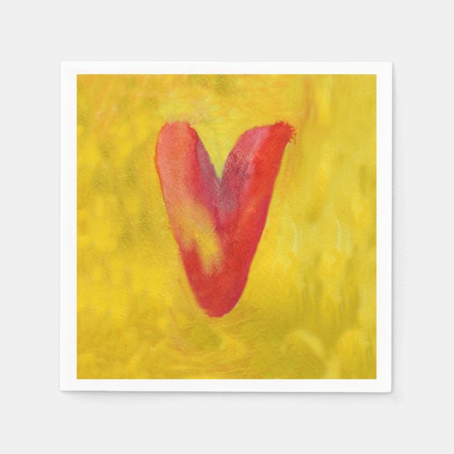 Big Red Heart Napkins (Front)