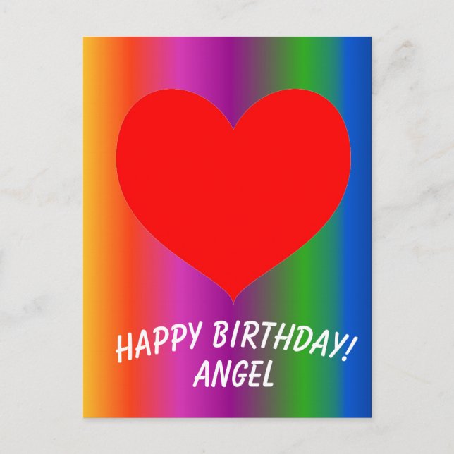 Big Red Heart Postcard (Front)