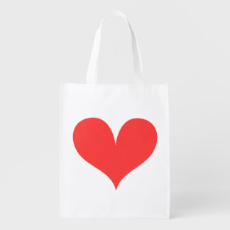 Big Red Heart Reusable Grocery Bag