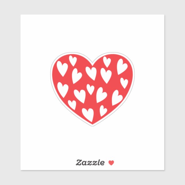 Big Red Heart Sticker (Sheet)