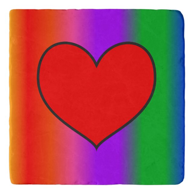 Big Red Heart  Trivet (Front)