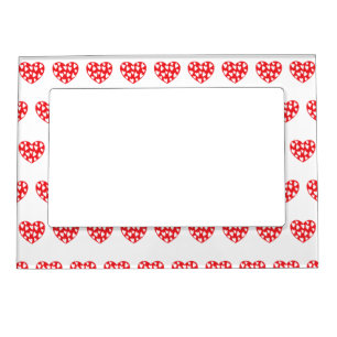 Big red heart with little hearts magnetic frame