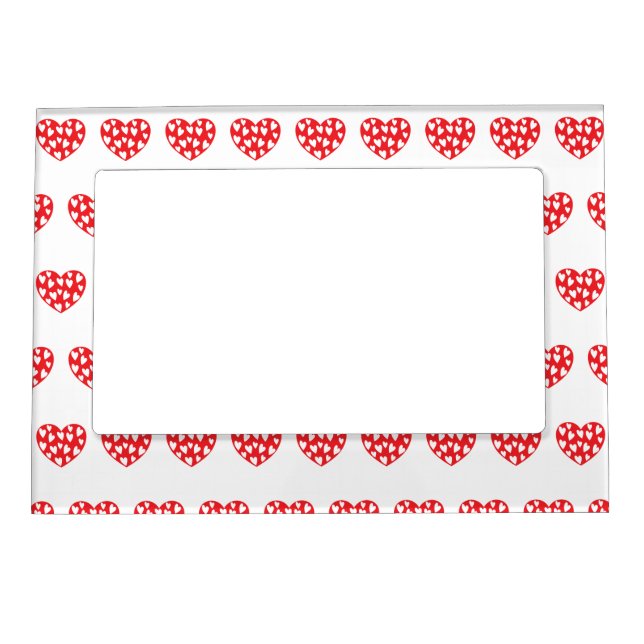 Big red heart with little hearts magnetic frame (Front)