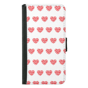 Big red heart with little hearts samsung galaxy s5 wallet case