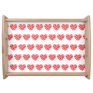 Big red heart with little hearts serving tray