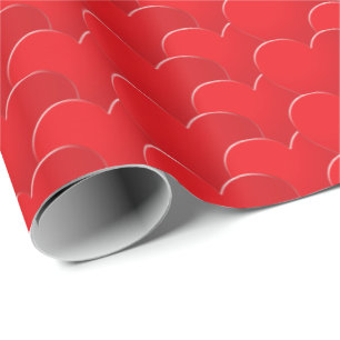 Big Red Hearts pattern Love Valentine's day gift Wrapping Paper