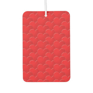 Big Red Hearts pattern Valentine's day car Air Freshener