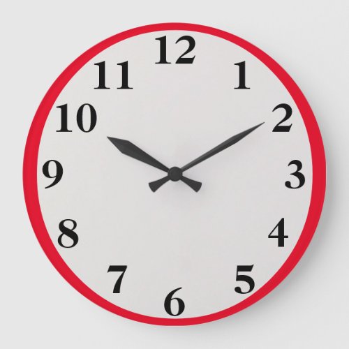 Big red Large Clock