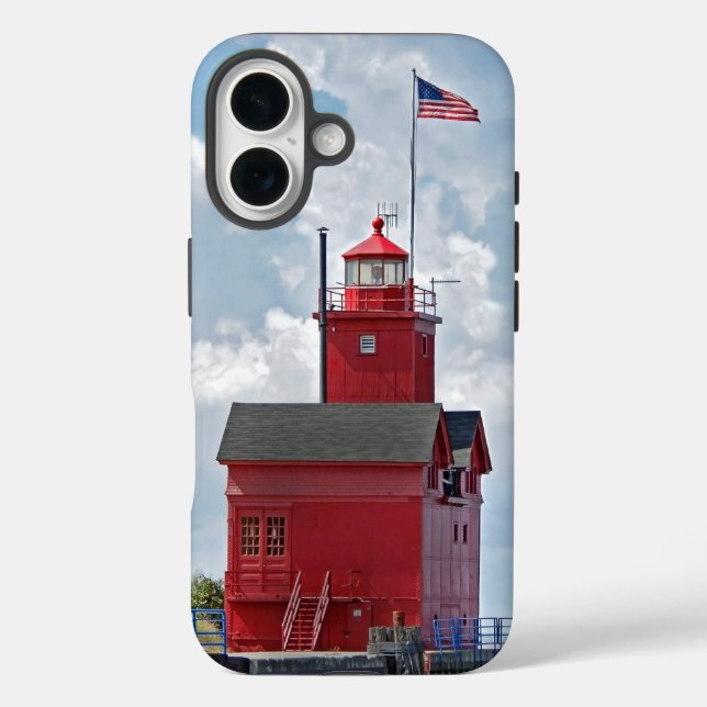 "Big Red" Lighthouse Case-Mate iPhone Case (Back)