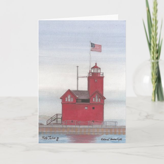 Big Red Lighthouse, Holland, Michigan Card (Front)