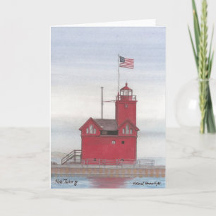Big Red Lighthouse, Holland, Michigan Card