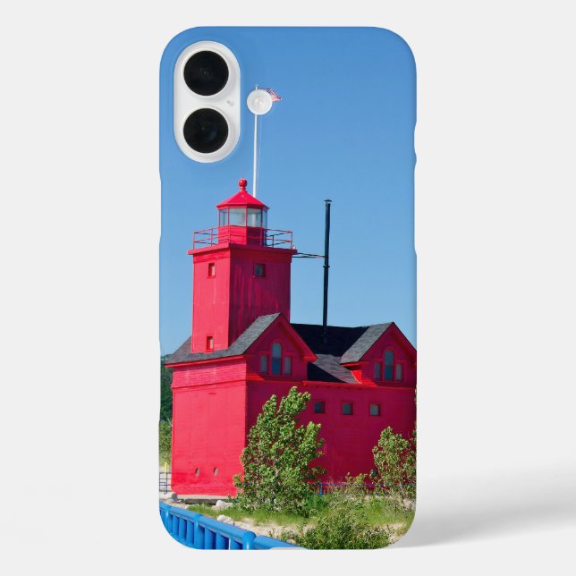 Big Red Lighthouse in Michigan Case-Mate iPhone Case (Back)
