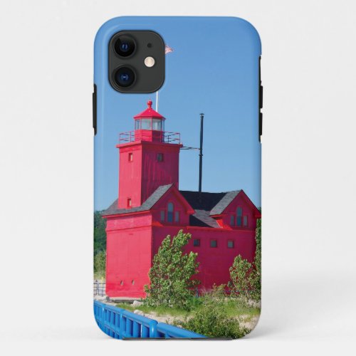 Big Red Lighthouse in Michigan iPhone 11 Case