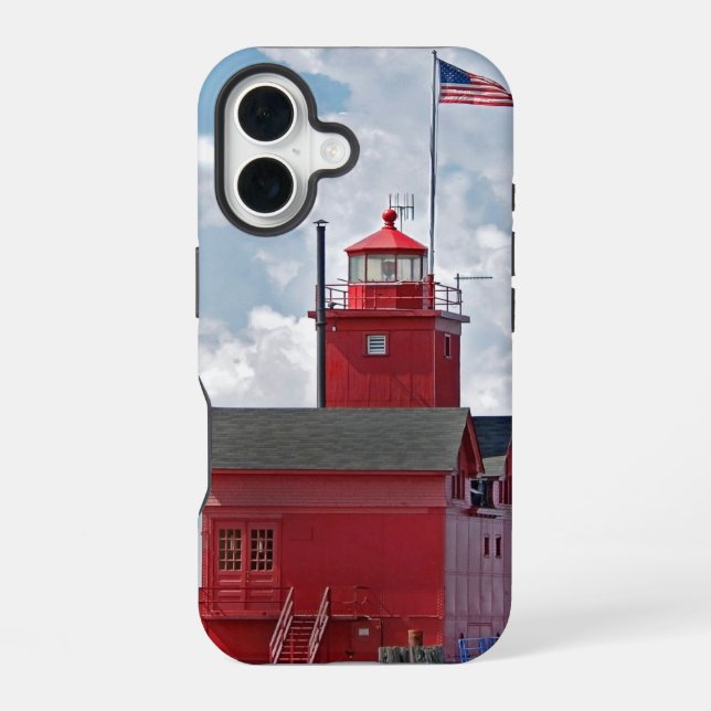 "Big Red" Lighthouse Iphone Case (Back)