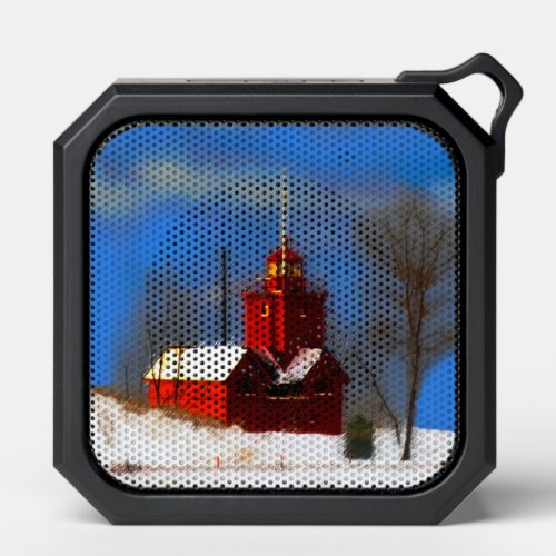 Big Red Lighthouse Painting _ Original Art Bluetooth Speaker