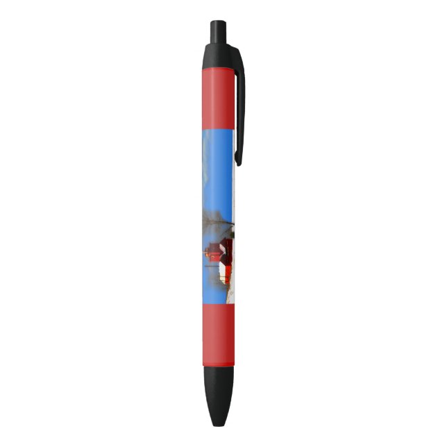 Big Red Lighthouse Painting - Original Art Pen (Bottom (Vertical))