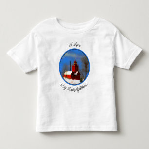 Big Red Lighthouse Painting - Original Art Toddler T-shirt