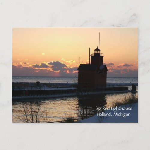 Big Red Lighthouse Postcard