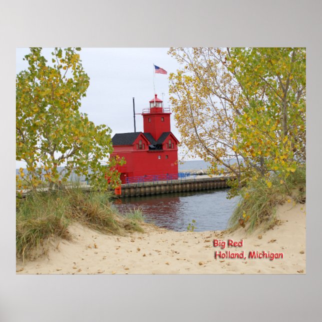 Big Red Lighthouse Poster (Front)