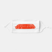 Big Red Lip Print Face Mask (Front, Folded)