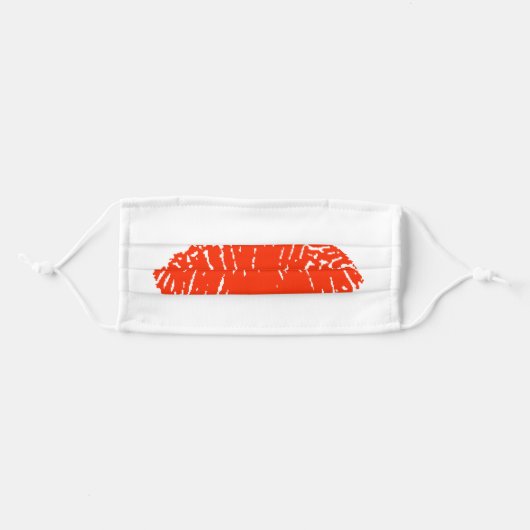 Big Red Lip Print Face Mask (Front, Folded)