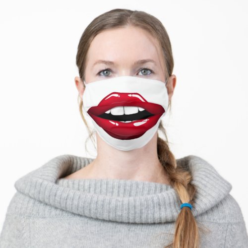 Big Red Lips Adult Cloth Face Mask