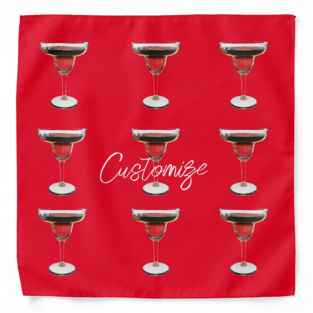 Big Red Margarita Cocktail Drink Thunder_Cove Bandana (Front)