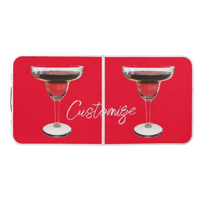 Big Red Margarita Cocktail Drink Thunder_Cove Beer Pong Table (Top)
