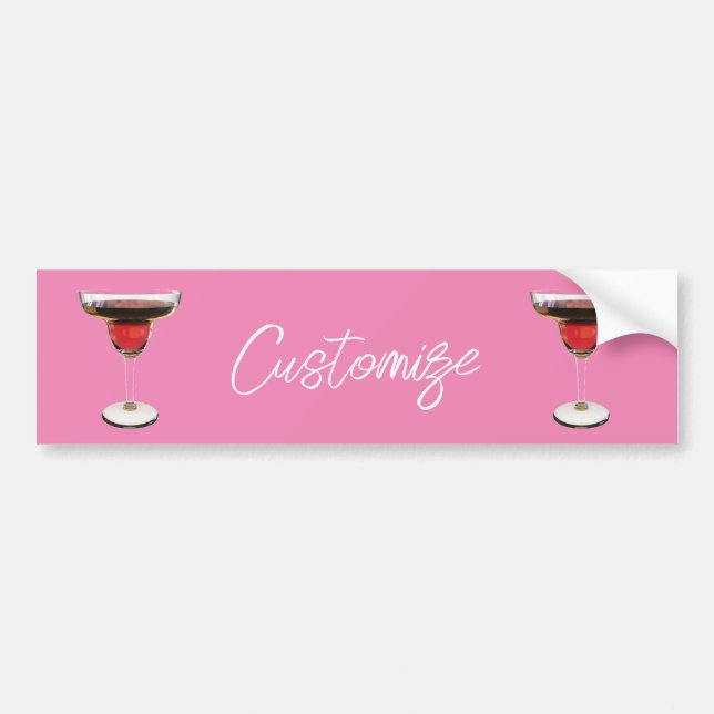 Big Red Margarita Cocktail Drink Thunder_Cove Bumper Sticker (Front)